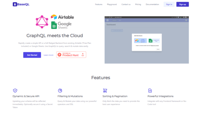 BaseQL No Code API Builder